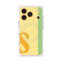 プレミアムスクエアケース with MagSafe［ オリジナル - initial color line - S yellow ］
