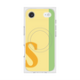プレミアムスクエアケース with MagSafe［ オリジナル - initial color line - S yellow ］
