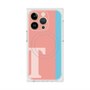 プレミアムスクエアケース with MagSafe［ オリジナル - initial color line - T pink ］