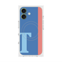 プレミアムスクエアケース with MagSafe［ オリジナル - initial color line - T blue ］