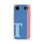 プレミアムスクエアケース with MagSafe［ オリジナル - initial color line - T blue ］