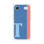 プレミアムスクエアケース with MagSafe［ オリジナル - initial color line - T blue ］
