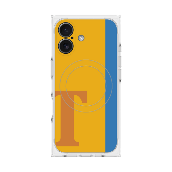プレミアムスクエアケース with MagSafe［ オリジナル - initial color line - T orange ］