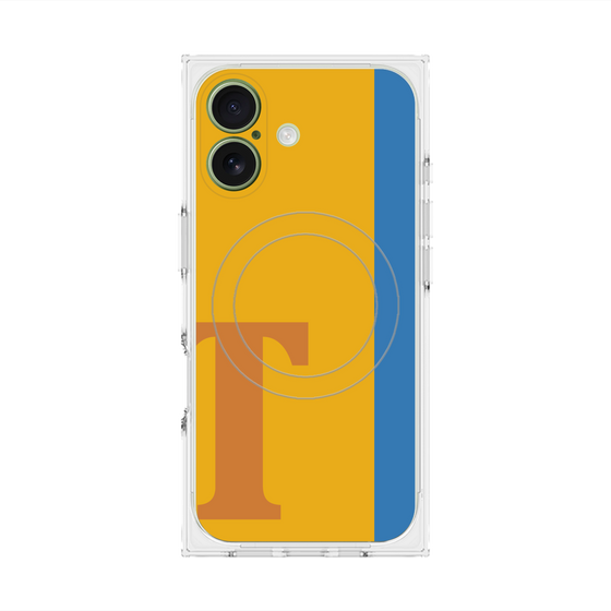 プレミアムスクエアケース with MagSafe［ オリジナル - initial color line - T orange ］