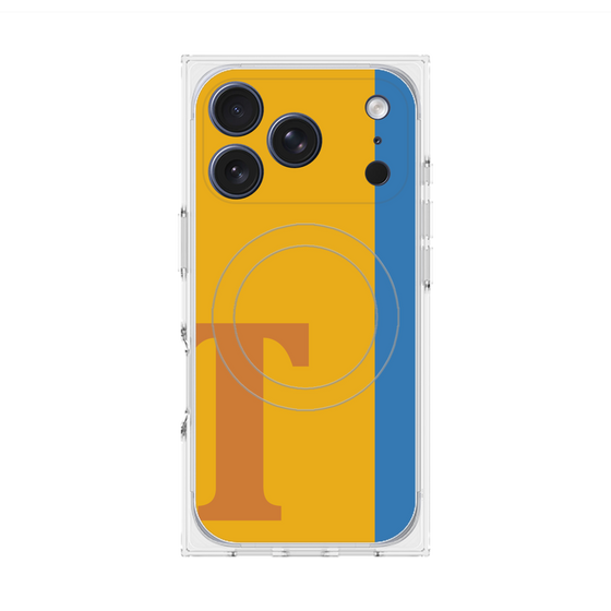 プレミアムスクエアケース with MagSafe［ オリジナル - initial color line - T orange ］