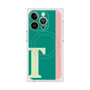 プレミアムスクエアケース with MagSafe［ オリジナル - initial color line - T green ］