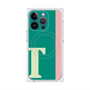 プレミアムスクエアケース with MagSafe［ オリジナル - initial color line - T green ］