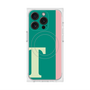 プレミアムスクエアケース with MagSafe［ オリジナル - initial color line - T green ］