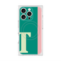 プレミアムスクエアケース with MagSafe［ オリジナル - initial color line - T green ］