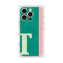 プレミアムスクエアケース with MagSafe［ オリジナル - initial color line - T green ］