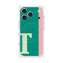 プレミアムスクエアケース with MagSafe［ オリジナル - initial color line - T green ］