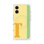 プレミアムスクエアケース with MagSafe［ オリジナル - initial color line - T yellow ］