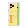 プレミアムスクエアケース with MagSafe［ オリジナル - initial color line - T yellow ］