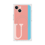 プレミアムスクエアケース with MagSafe［ オリジナル - initial color line - U pink ］