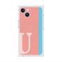 プレミアムスクエアケース with MagSafe［ オリジナル - initial color line - U pink ］