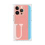 プレミアムスクエアケース with MagSafe［ オリジナル - initial color line - U pink ］