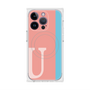 プレミアムスクエアケース with MagSafe［ オリジナル - initial color line - U pink ］