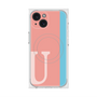 プレミアムスクエアケース with MagSafe［ オリジナル - initial color line - U pink ］