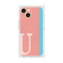 プレミアムスクエアケース with MagSafe［ オリジナル - initial color line - U pink ］