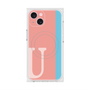 プレミアムスクエアケース with MagSafe［ オリジナル - initial color line - U pink ］