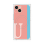 プレミアムスクエアケース with MagSafe［ オリジナル - initial color line - U pink ］