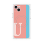 プレミアムスクエアケース with MagSafe［ オリジナル - initial color line - U pink ］