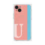 プレミアムスクエアケース with MagSafe［ オリジナル - initial color line - U pink ］