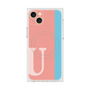 プレミアムスクエアケース with MagSafe［ オリジナル - initial color line - U pink ］
