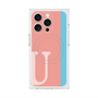 プレミアムスクエアケース with MagSafe［ オリジナル - initial color line - U pink ］