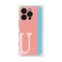 プレミアムスクエアケース with MagSafe［ オリジナル - initial color line - U pink ］