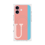 プレミアムスクエアケース with MagSafe［ オリジナル - initial color line - U pink ］