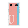 プレミアムスクエアケース with MagSafe［ オリジナル - initial color line - U pink ］