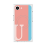 プレミアムスクエアケース with MagSafe［ オリジナル - initial color line - U pink ］