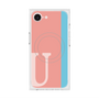 プレミアムスクエアケース with MagSafe［ オリジナル - initial color line - U pink ］