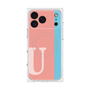 プレミアムスクエアケース with MagSafe［ オリジナル - initial color line - U pink ］