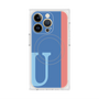 プレミアムスクエアケース with MagSafe［ オリジナル - initial color line - U blue ］