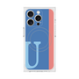 プレミアムスクエアケース with MagSafe［ オリジナル - initial color line - U blue ］