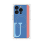プレミアムスクエアケース with MagSafe［ オリジナル - initial color line - U blue ］