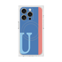プレミアムスクエアケース with MagSafe［ オリジナル - initial color line - U blue ］