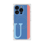 プレミアムスクエアケース with MagSafe［ オリジナル - initial color line - U blue ］