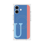 プレミアムスクエアケース with MagSafe［ オリジナル - initial color line - U blue ］