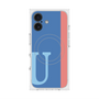 プレミアムスクエアケース with MagSafe［ オリジナル - initial color line - U blue ］