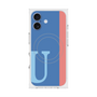 プレミアムスクエアケース with MagSafe［ オリジナル - initial color line - U blue ］
