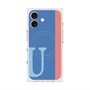 プレミアムスクエアケース with MagSafe［ オリジナル - initial color line - U blue ］