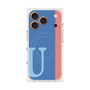 プレミアムスクエアケース with MagSafe［ オリジナル - initial color line - U blue ］