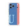 プレミアムスクエアケース with MagSafe［ オリジナル - initial color line - U blue ］