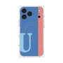 プレミアムスクエアケース with MagSafe［ オリジナル - initial color line - U blue ］