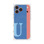 プレミアムスクエアケース with MagSafe［ オリジナル - initial color line - U blue ］