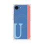 プレミアムスクエアケース with MagSafe［ オリジナル - initial color line - U blue ］