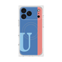 プレミアムスクエアケース with MagSafe［ オリジナル - initial color line - U blue ］